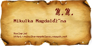 Mikulka Magdaléna névjegykártya